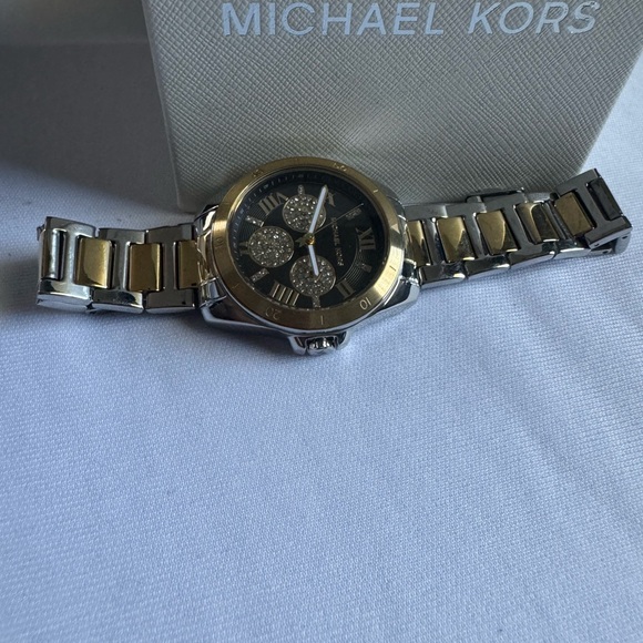 Michael Kors Multifunction Two-Tone Stainless Steel Watch- style Boyfriend watch - Picture 4 of 7